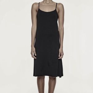 BLEUSALT The Midi Slip Dress Black 1 NEW